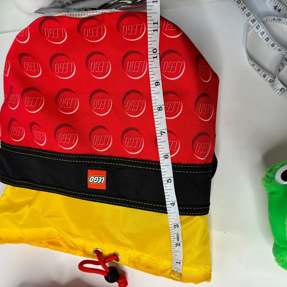 Lego Drawstring Cinch Bucket Bag, Zip Tote Carry Bag Storage & Alligator Puppet